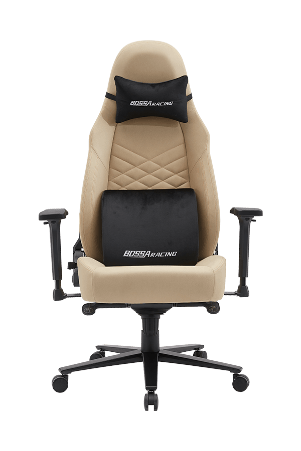 350mm Metal Base Adjustable PU Ultimate Gaming Chair With Lumbar Pillow