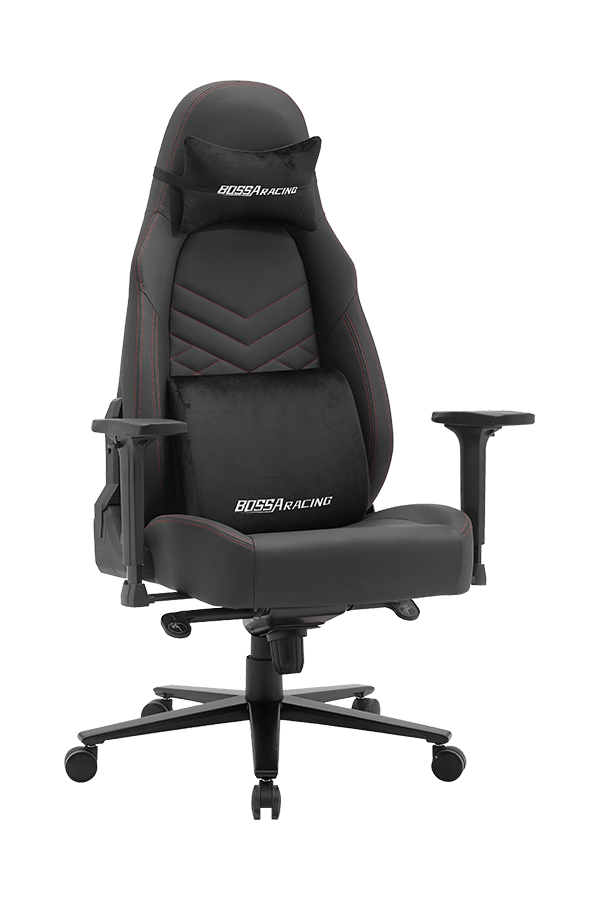 350mm Metal Base Adjustable PU Ultimate Gaming Chair With Lumbar Pillow