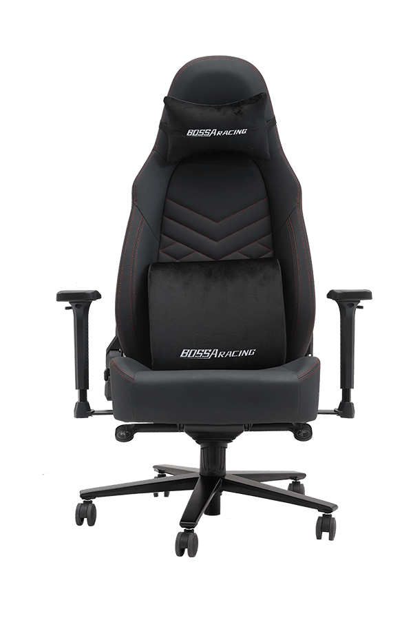350mm Metal Base Adjustable PU Ultimate Gaming Chair With Lumbar Pillow