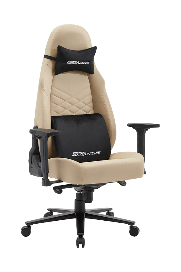 350mm Metal Base Adjustable PU Ultimate Gaming Chair With Lumbar Pillow