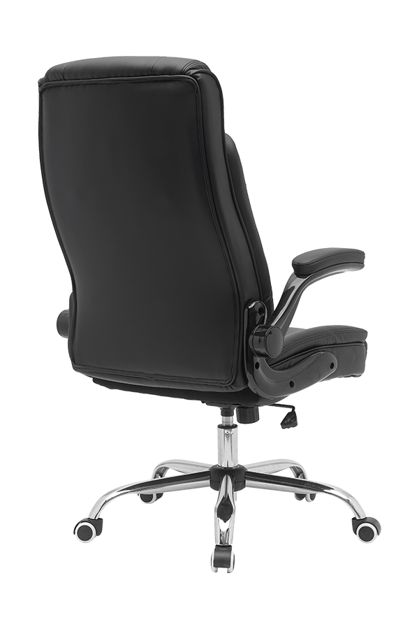 Adjustable Painted Armrest Chrome Base PU/PVC Office Chair
