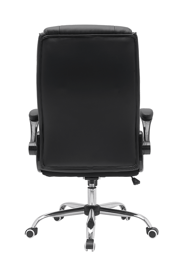 Adjustable Painted Armrest Chrome Base PU/PVC Office Chair