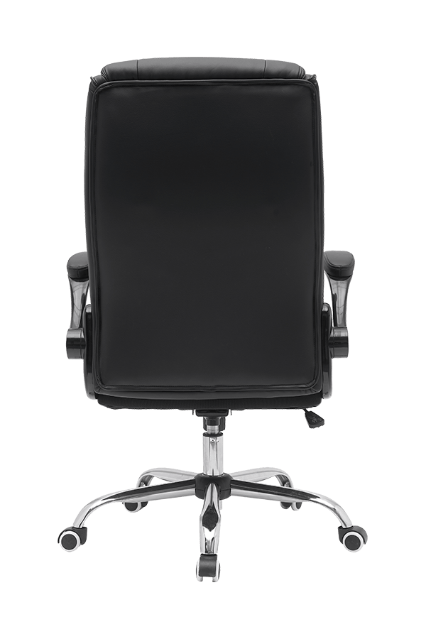 Adjustable Painted Armrest Chrome Base PU/PVC Office Chair