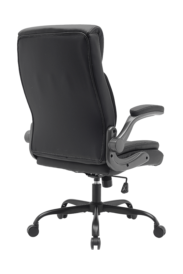 Adjustable Armrest Wood Frame PU Office Chair