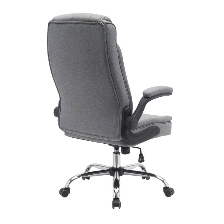 Adjustable Armrest Chrome Base Fabric