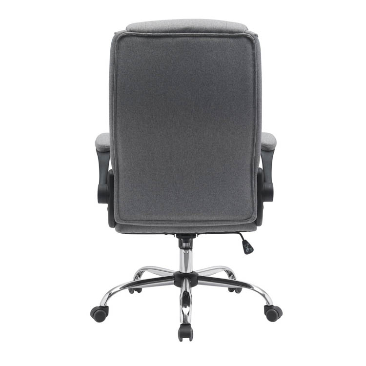 Adjustable Armrest Chrome Base Fabric